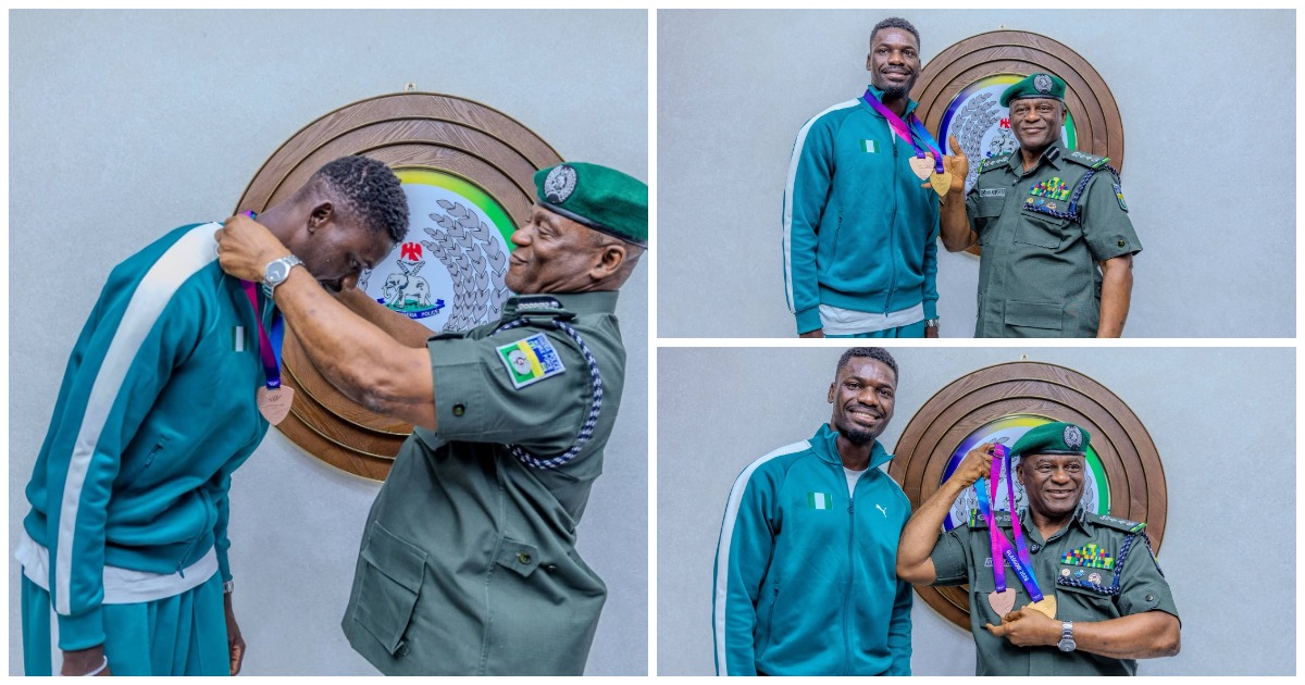 Cover image for IGP Olatunji Disu receives Commonwealth Games Champion Nathaniel