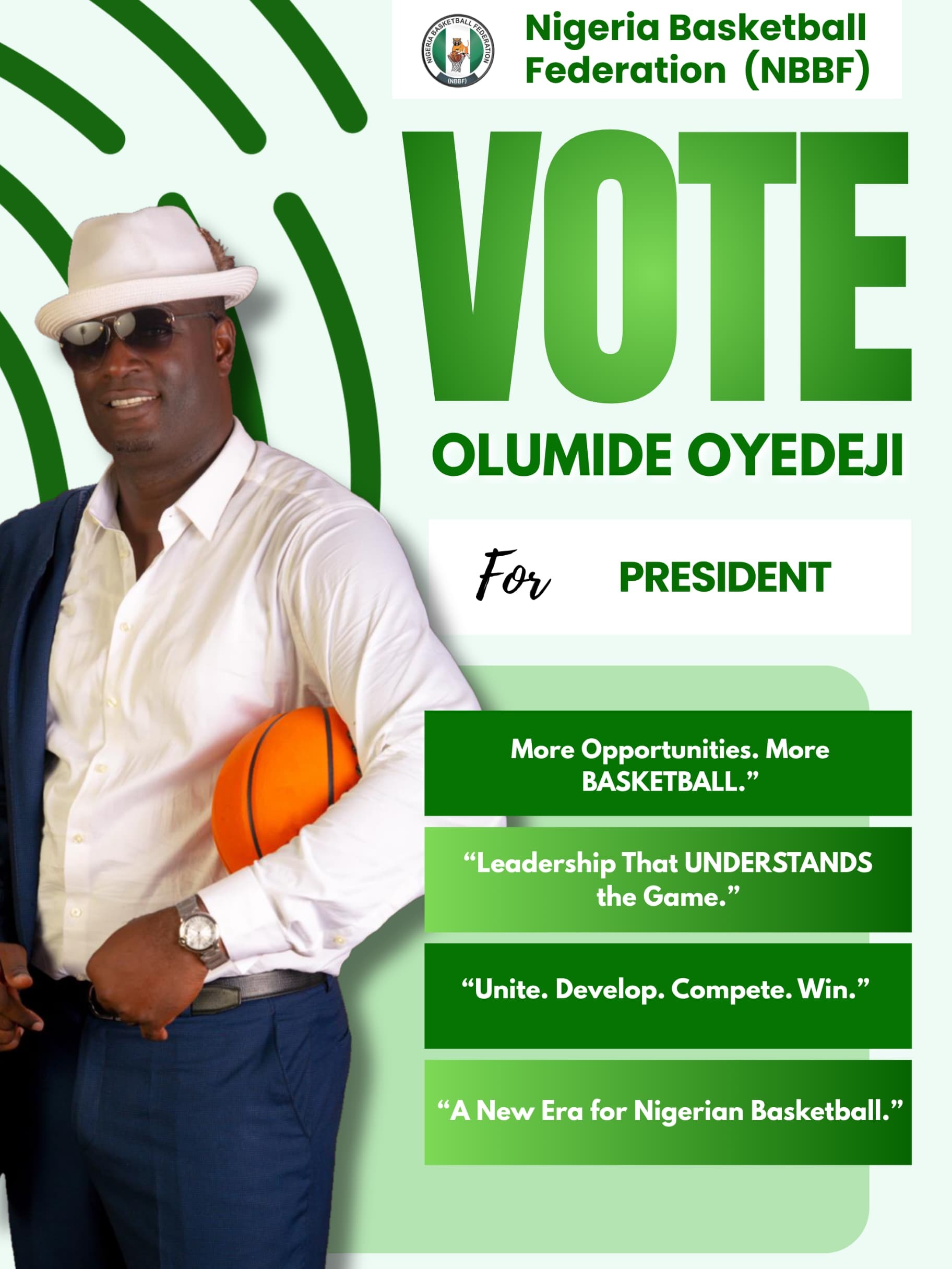 •  Oyedeji enters NBBF race, vows to end division and rebuild Nigerian basketball