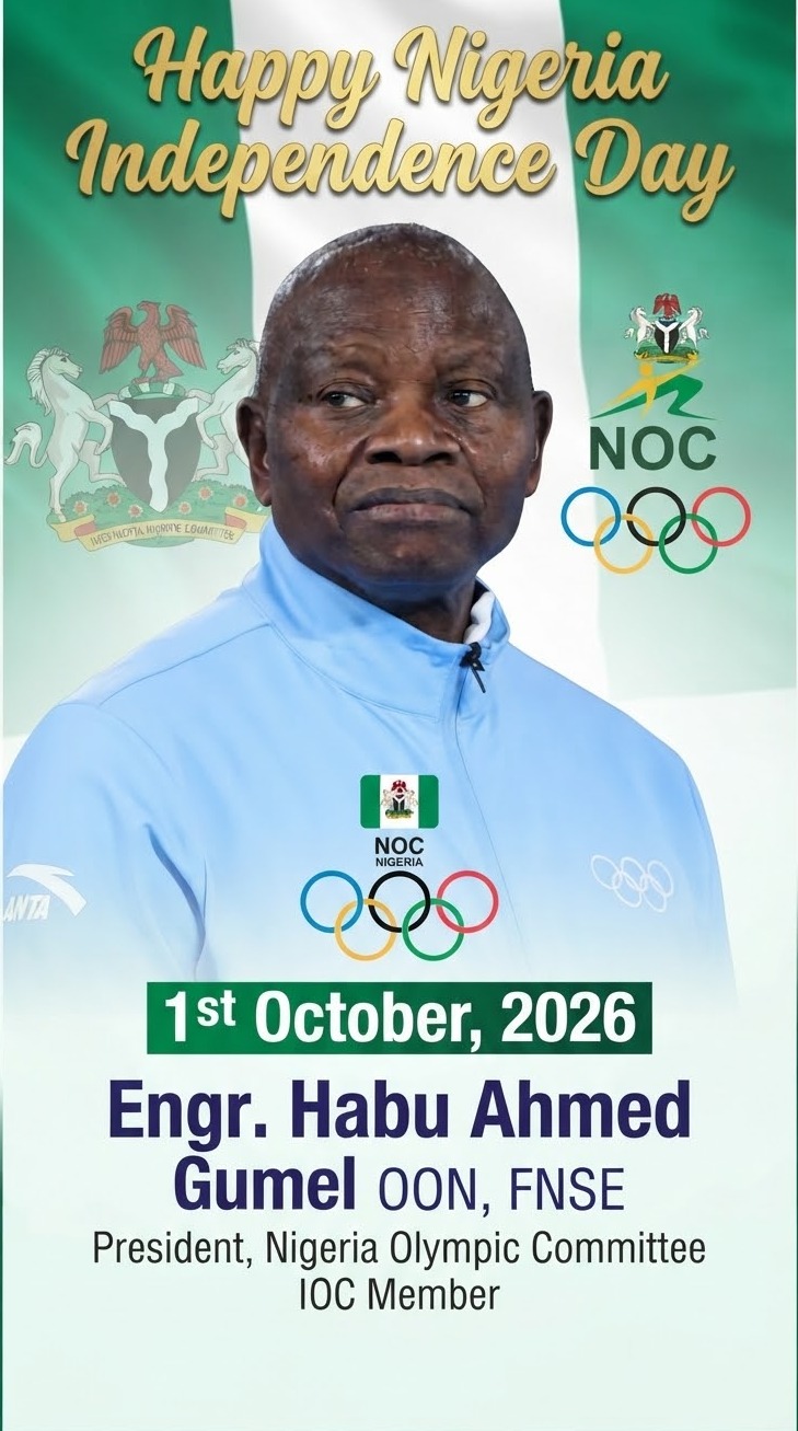 NOC PRESIDENT, ENGR. HABU AHMED GUMEL, OON, FNSE, FELICITATES SPORTS FAMILY ON NIGERIA’S 66TH INDEPENDENCE ANNIVERSARY