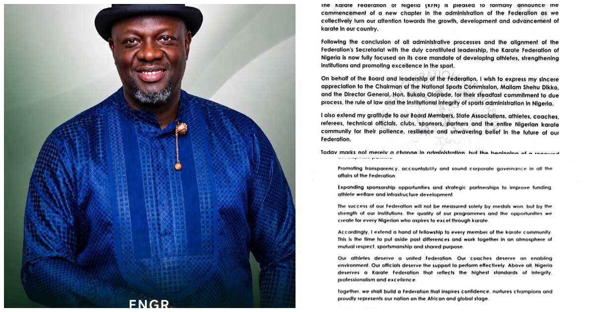 Cover image for Karate Federation President, Dimkpa Unveils Ambitious Blueprint to Rebuild Nigerian Karate